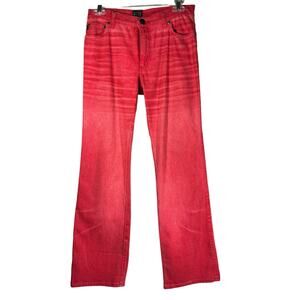 ROBERTO CAVALLI Jeans Red Millennium Collection 27 Italian Designer Y2K Cotton